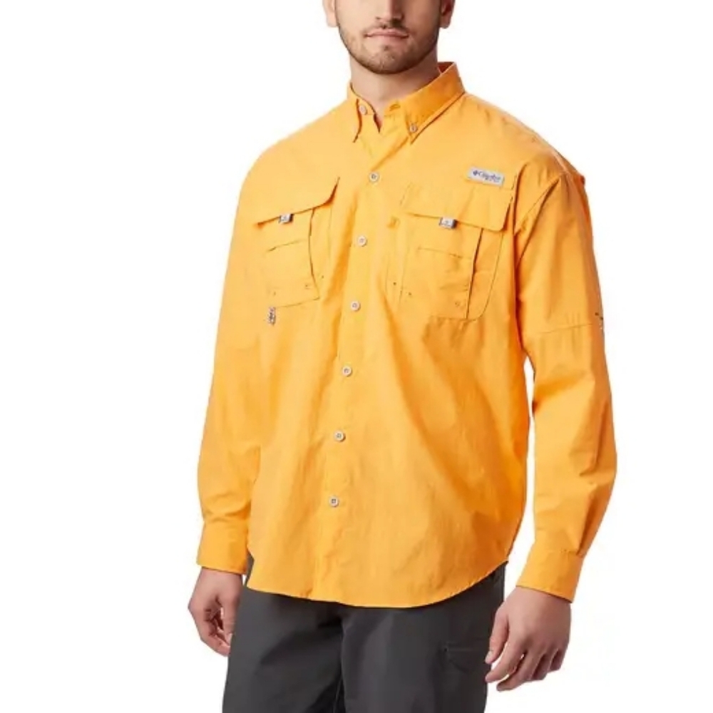 Columbia Yellow Long-Sleeve Outdoor Shirt